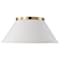Nuvo Dover 3-Light Large Flush Mount - White with Vintage Brass 60/7421 - alternate 6